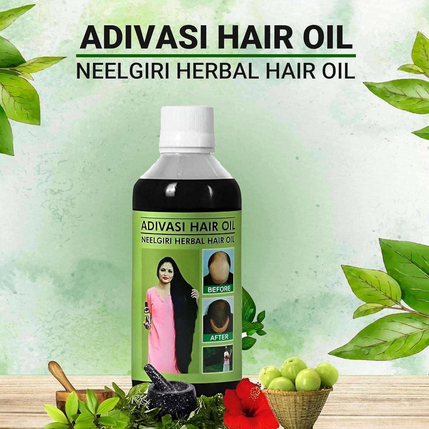 🌿✨ Adivasi Neelgiri Herbal Hair Oil 125ML (Pack of 2)
