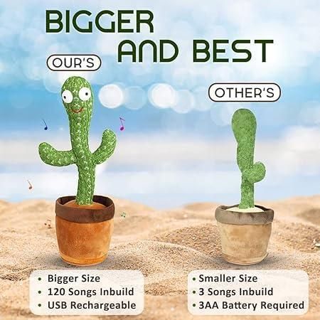 🌵🎶 LED Musical Dancing & Mimicry Cactus Toy