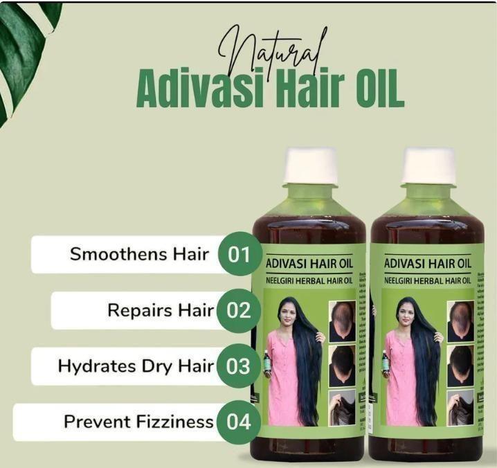 🌿✨ Adivasi Neelgiri Herbal Hair Oil 125ML (Pack of 2)