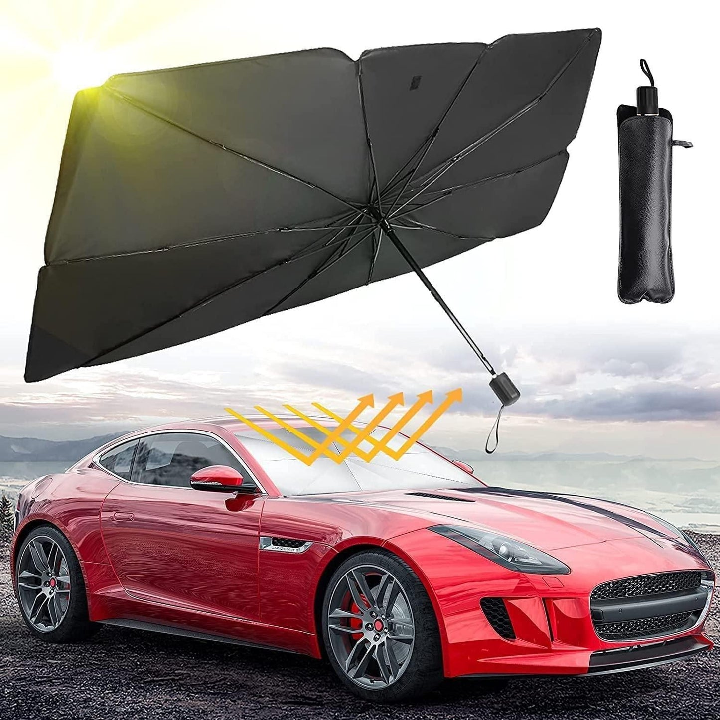 🌞 Car Windshield Sun Shade Umbrella ☂️
