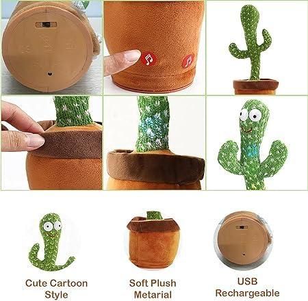 🌵🎶 LED Musical Dancing & Mimicry Cactus Toy