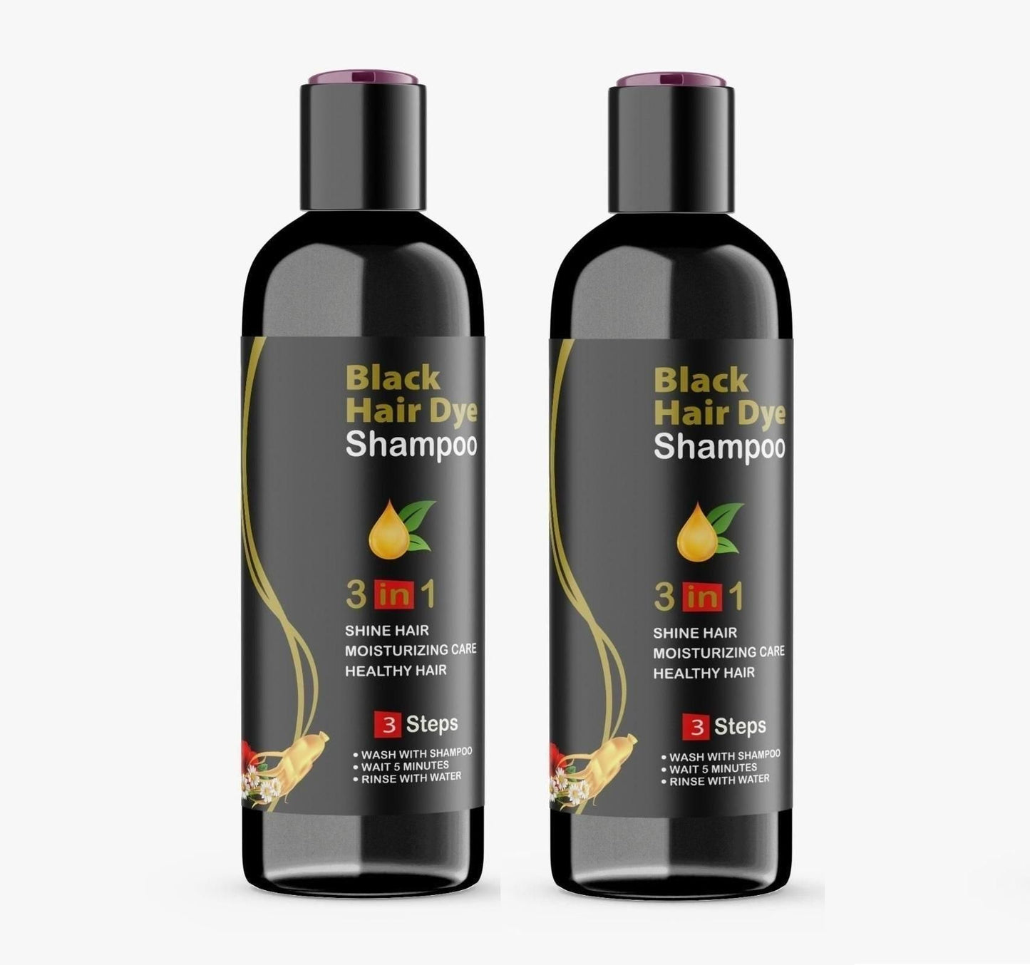 🖤✨ BLOSDREAM Black Hair Shampoo 3 in 1 - 100ml (Pack of 2)