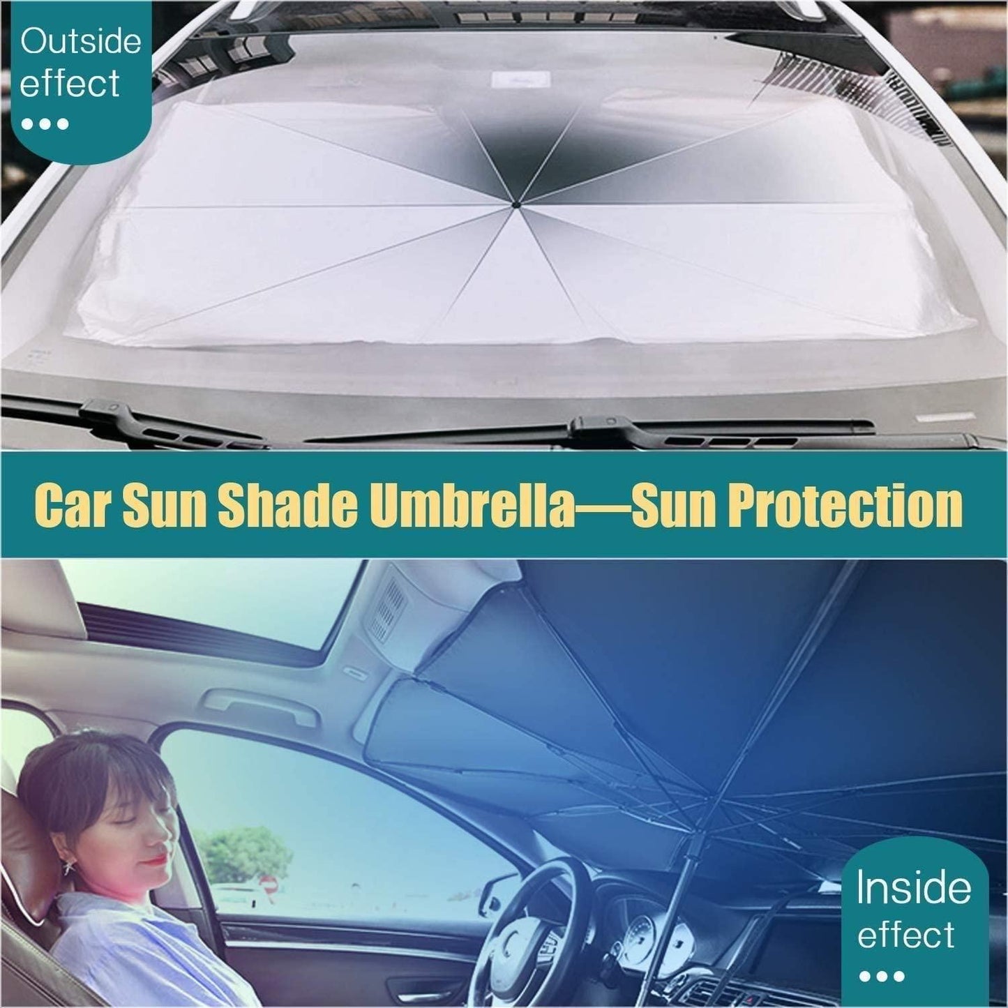 🌞 Car Windshield Sun Shade Umbrella ☂️