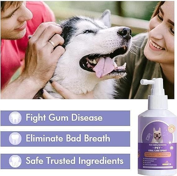 🐶🦷 No Brushing Pet Oral Care Spray – 50ml (Pack of 1)
