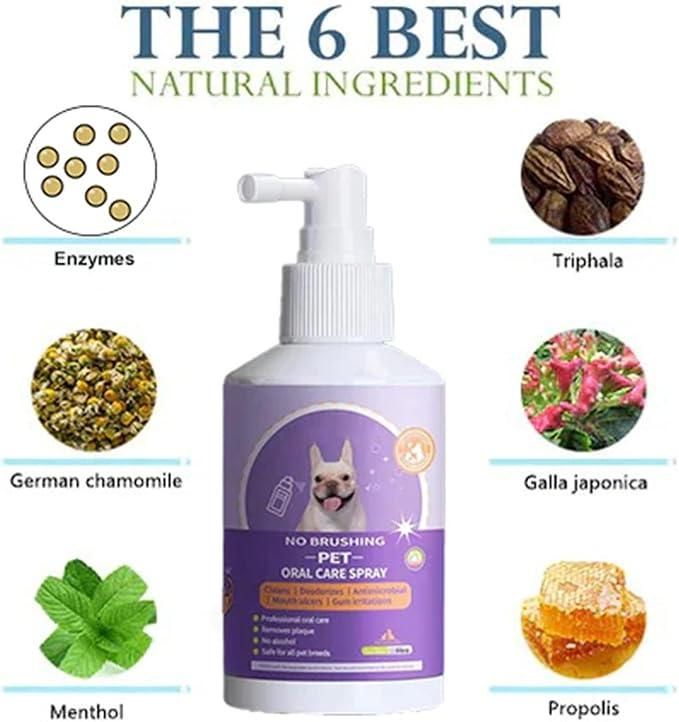 🐶🦷 No Brushing Pet Oral Care Spray – 50ml (Pack of 1)