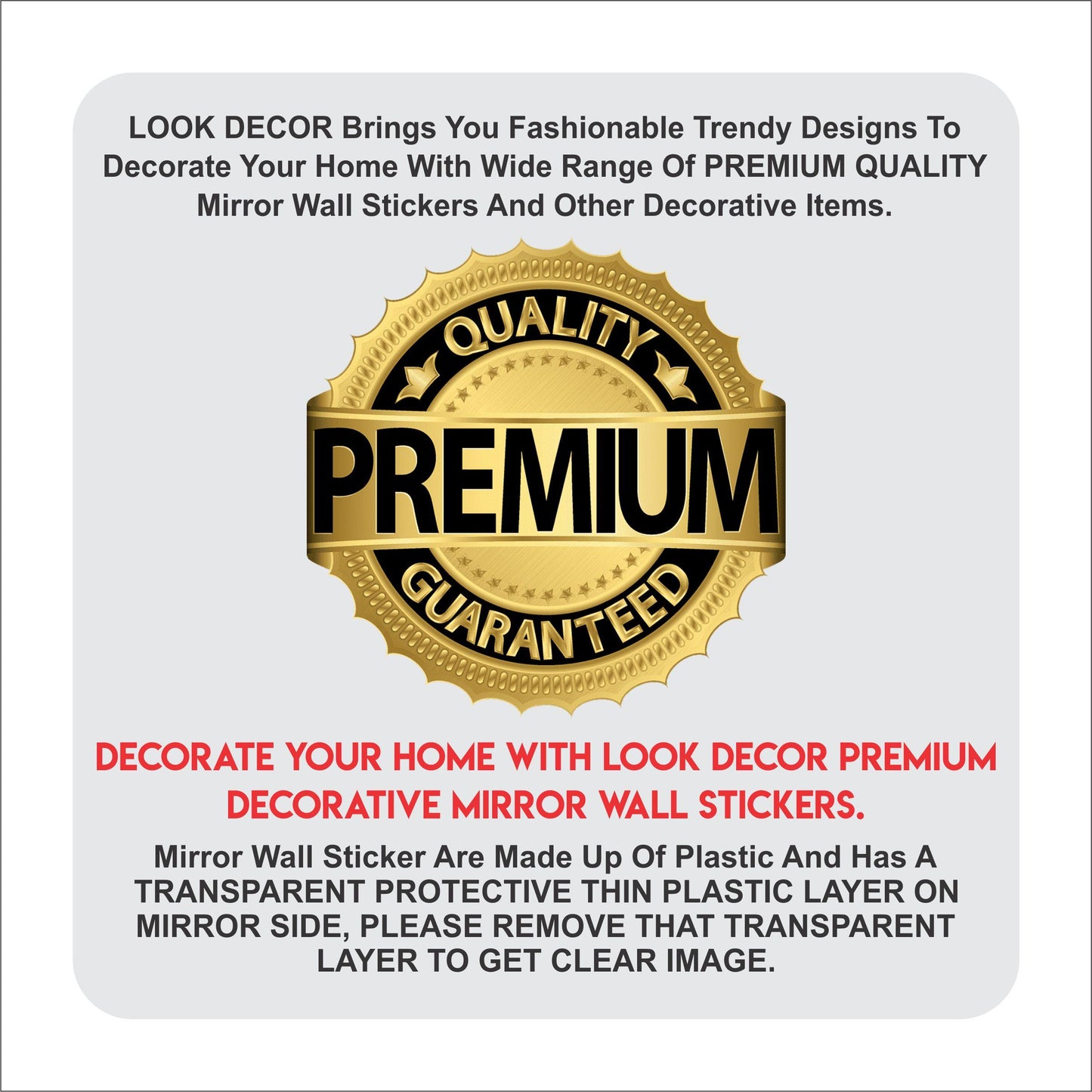 3D Acrylic Mirror Wall Sticker ⚡